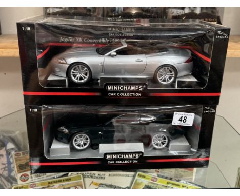 2 Minichamps 1/18 scale 2006 Jaguar XK Coupe &amp; XK Convertible