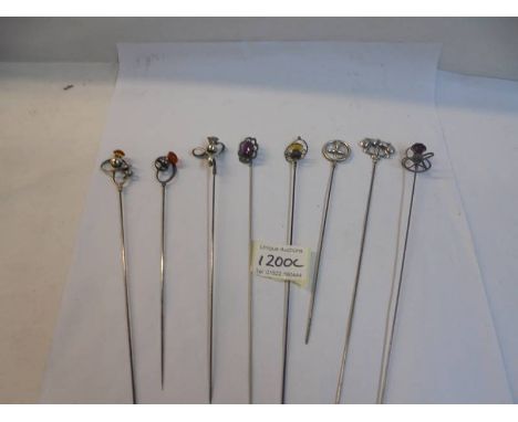 A collection of vintage Charles Horner hat pins.