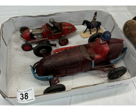 A vintage Marx friction midget racer &amp; one other etc