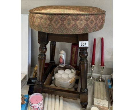 A tapestry covered pub styl stool COLLECT ONLY