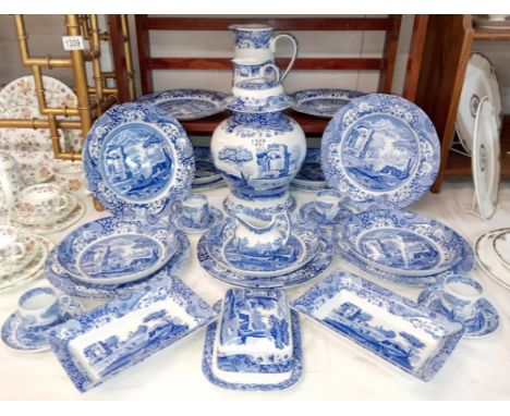 A good selection of Italian Spode items including planter,, lamp base, jugs, plates, coffee cups &amp; butter dish etc. (appr