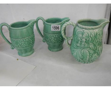 Three vintage Falcon ware jugs.