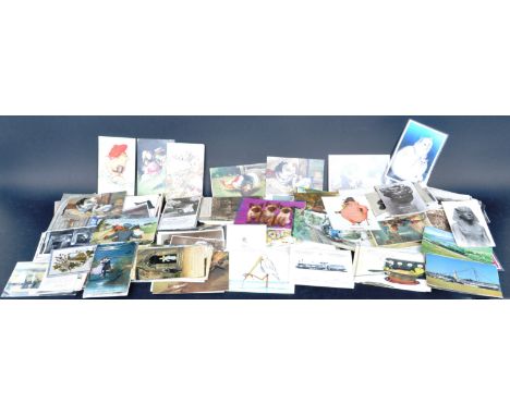 A large box of approximately 200 + postcards to include topographical scenes of the United Kingdom. Colour and Black and whit