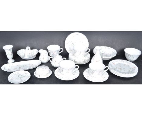 A collection of vintage 20th century Wedgwood Campion pattern china comprising of cups, saucers, bowls, jugs, sugar bowls and