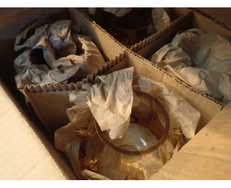 Box of retro drip glass light shades