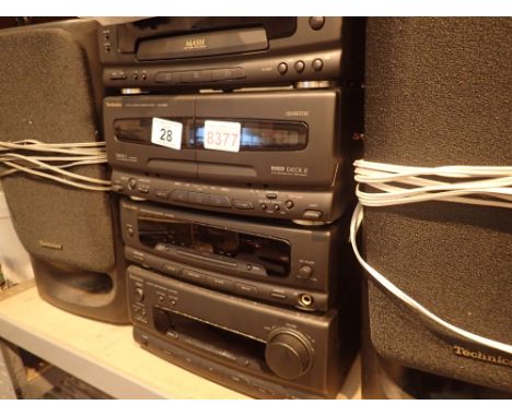 Technics Hi-Fi stack system disc tape amplifier and speakers SMCH1550