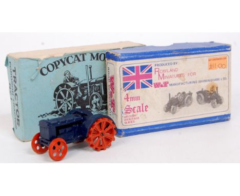 Copycat Models by Varney No.1 Fordson Tractor, finished in dark blue with orange wheels, in the original box (VG-BG), sold wi