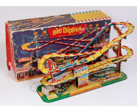 Technofix Tinplate play base group, 2 boxed examples to include No.316 Big Dipper with 4 passenger cars (VG-BG) sold with No.