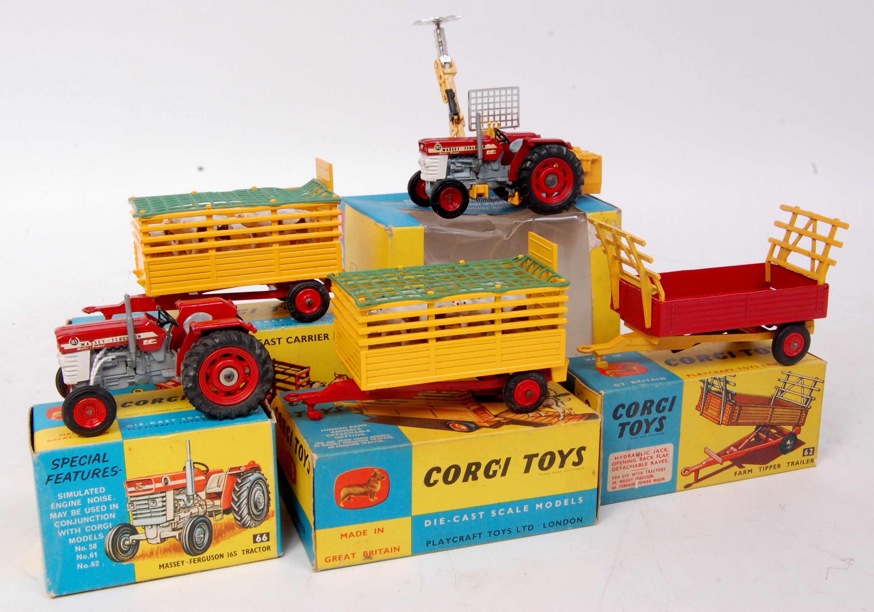 Corgi Toys boxed farming diecast group to include No. 73 Massey ...