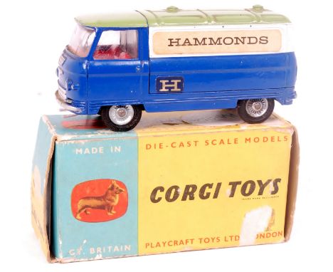 Corgi Toys, 462 Promotional Commer van for HAMMONDS, blue lower, green roof, white mid sections with paper labels to read 'Ha