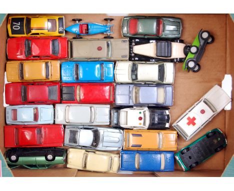24 mixed loose continental and European diecast to include Gama, Politoys, Gamba, Elicor and others, mixed subjects, examples