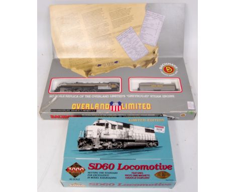 A Life-Like Trains American outline SD60 diesel locomotive (G-BG), and a Bachmann Union Pacific 'Overland Limited' 4-8-4 engi