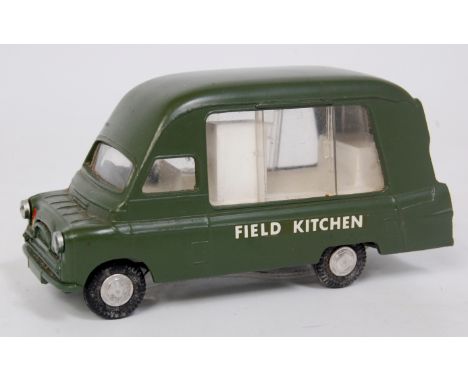 Spot-On, No.417 Bedford Army Field Kitchen, military green body with white interior, decals to sides, unboxed (NM)