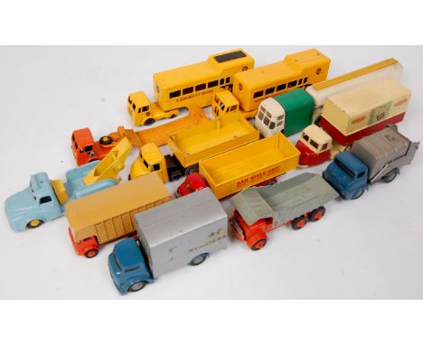 12 loose playworn Budgie and Morestone diecast vehicles, to include Budgie AIR BP super fueller (F-G), Budgie Jumbo Mobile Tr