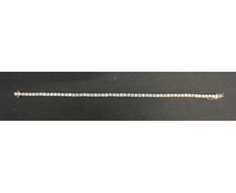 An 18ct. White Gold Diamond Set Line Bracelet, 4.84 ct.