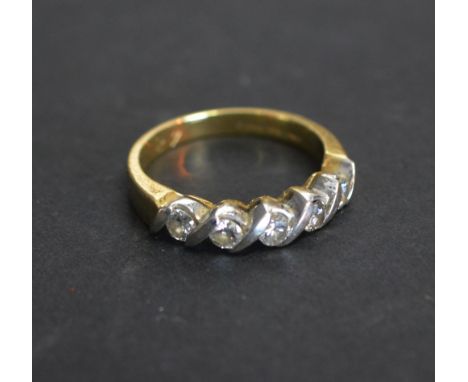 An 18ct. Gold Five Stone Diamond Ring