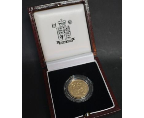 A Full Gold Proof Sovereign dated 1998