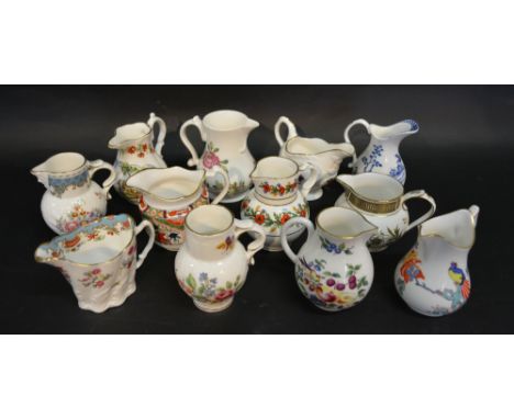 A Collection of Twelve Royal Worcester Commemorative Jugs, copying 18th Century design