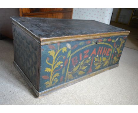 A Painted Trunk with an all over design