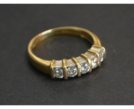 An 18ct. Gold Five Stone Diamond Ring