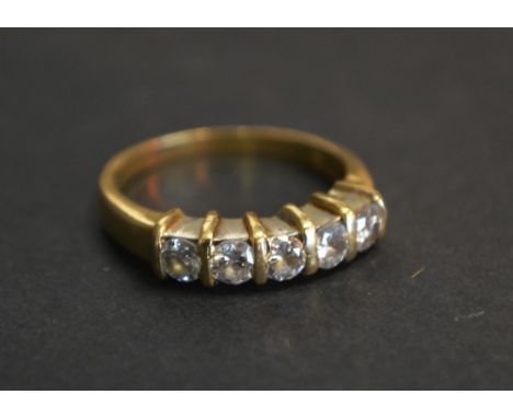 An 18ct. Gold Five Stone Diamond Ring