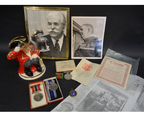 A Collection of Items Relating to Tibby Brittain (The Voice of the Army) to include various medals to his brother Arthur R. B