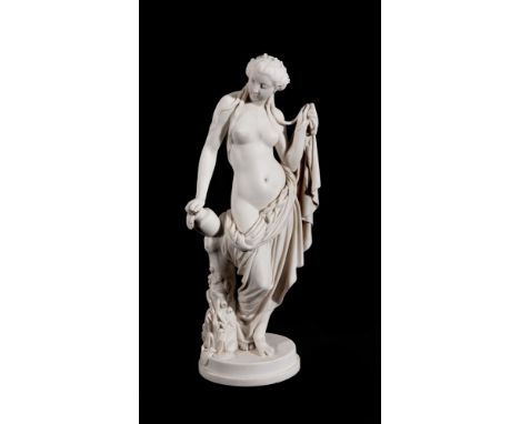 A MINTON PARIAN MODEL OF ODINE AFTER J.B. KLAGMANNDATE CODE FOR 1863Impressed marks42cm highCondition Report: Firing fault to