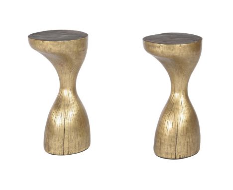 A PAIR OF DUCKBILL SIDE TABLESOF RECENT MANUFACTUREDesigned by Julian Chichester, of rounded bulbous form, each constructed o