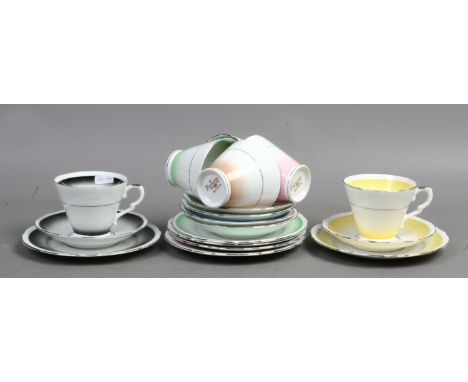 A six place bone china tea service by Gladstone made in England.