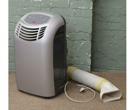 A 230 volt portable air conditioning unit model number WAP 267EB with outlet pipe.