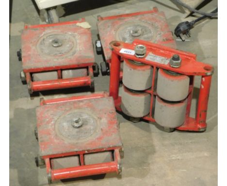 A set of four four wheel cargo trolleys, model CTA-4, each with a capacity of six ton. VAT is also payable on the hammer pric