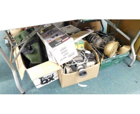 Various Tilley Lamps, slide projector etc. (a quantity)&nbsp;
WARNING! This lot contains untested or unsafe electrical items.