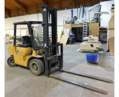 A Caterpillar 30 diesel forklift, 10,117 recorded hours. VAT is also payable on the hammer price of this lot.