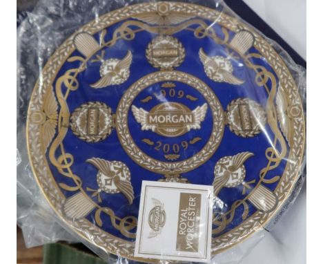 A Royal Worcester commemorative plate, for Morgan cars
