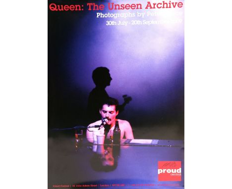 Queen - Promotional poster from 2010 - Queen the unseen archive - at Proud Gallery London, signed by photographer Peter Hince