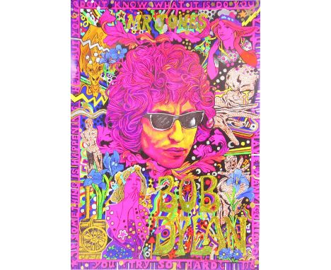 Bob Dylan - Something is Happening... - Modern poster print by John Judkins, sheet approximately 27.5 x 19 inches..    