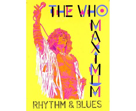 The Who - Maximum Rhythm &amp; Blues - Original hand painted artwork by John Judkins, signed and dated 70, sheet approximatel