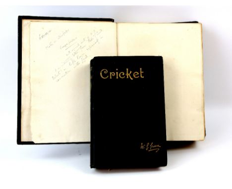 Cricket - W.G. Grace, Cricket, signed first edition published by J.W Arrowsmith Bristol 1891, hardback, black and white illus