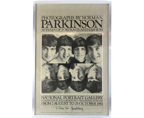 Norman Parkinson (1913-1990), Signed poster of Photographs by Norman Parkinson 50 Years of Portraits and Fashion at The Natio