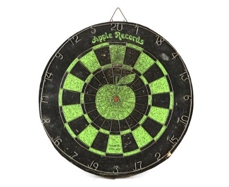 The Beatles Apple Records Dart Board  from 1968. A high quality regulation 17.75 inches diameter. 'Apple Records' is printed 