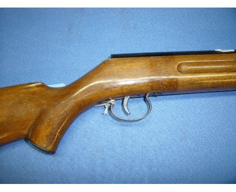 Relum 'Sport' break barrel .22 air rifle, serial no 7916 with original sling swivels, metal plate at the base of the pistol a