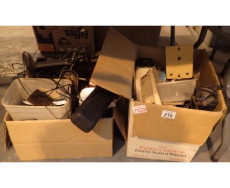 Two boxes of mixed tools including drills