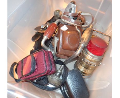 Box of tools and cameras etc