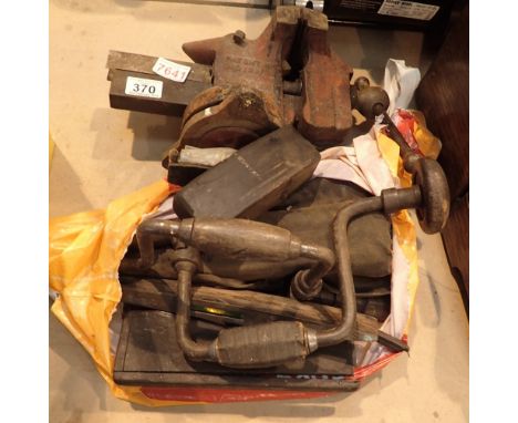 Engineering vice on swivel base plus other tools