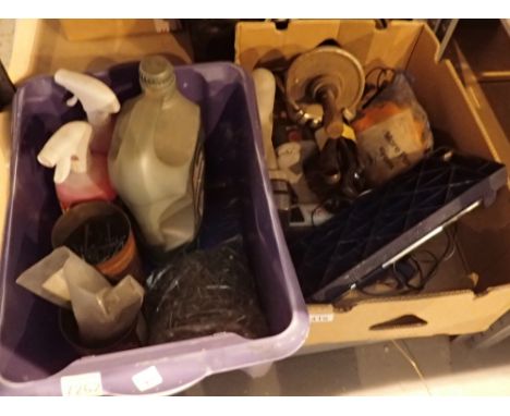 Two boxes of mixed tools etc 