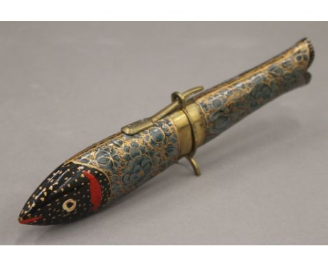 An Indian knife and fork formed as a fish.