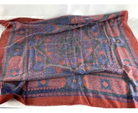 Hermes silk and wool scarf in box. Estimate: £40-60
