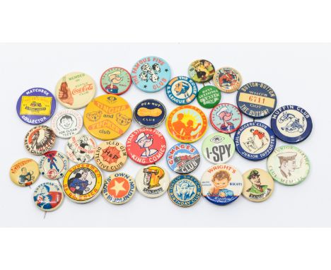 An assortment of 20th century circular pin badges mainly relating to Children's Club comprising; The Rover S.S. League; decor