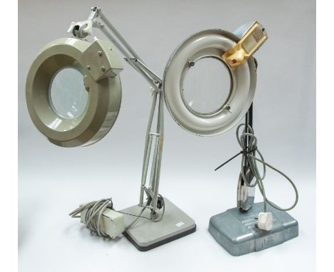 A collection of mixed engineering related items to include; a Renda motorised flexible rotary polisher / drill; a magnifying 