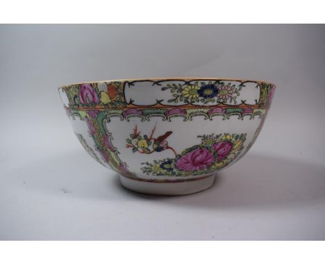 A Chinese Footed Bowl Decorated in the Famille Rose Pallette, Red Seal Mark to Base, 25cm Diameter 